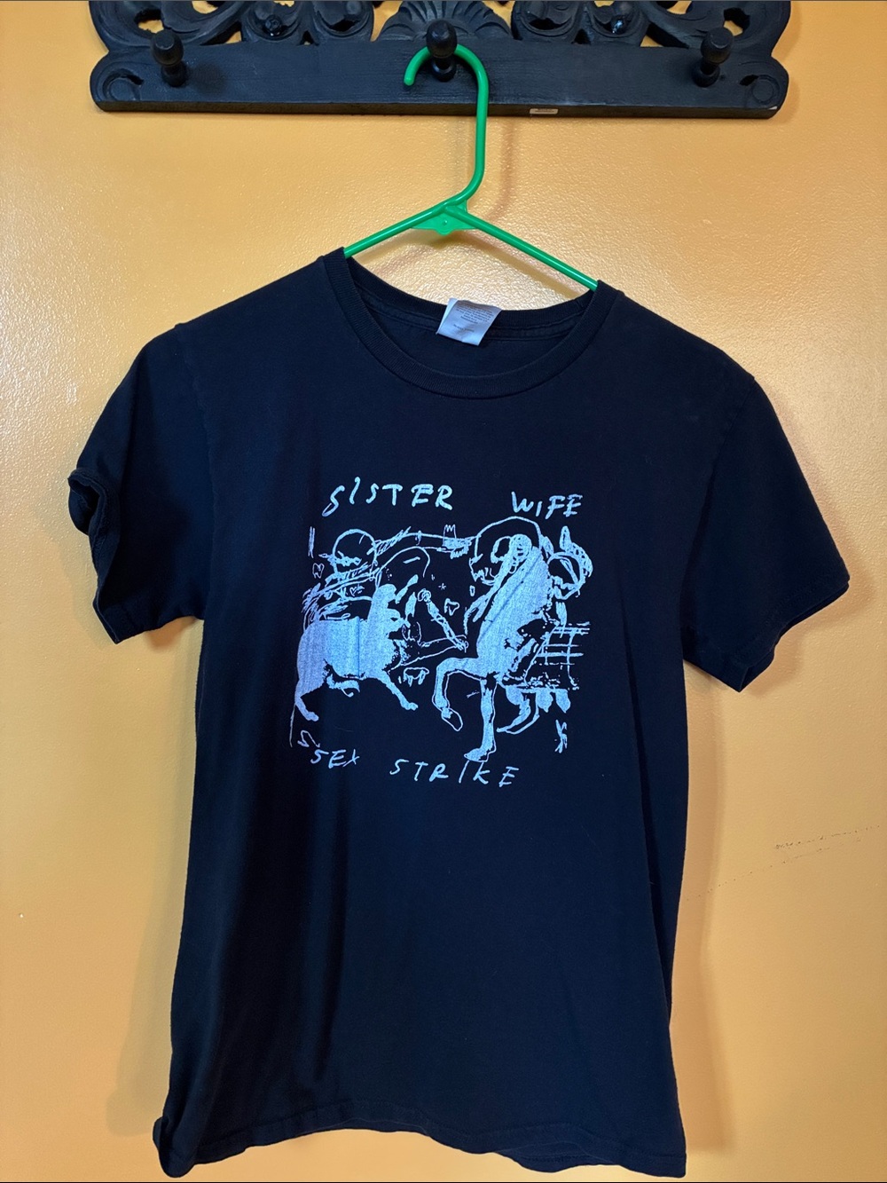 Black Tee - 'Sister Wife sex strike Design